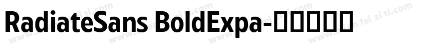 RadiateSans BoldExpa字体转换